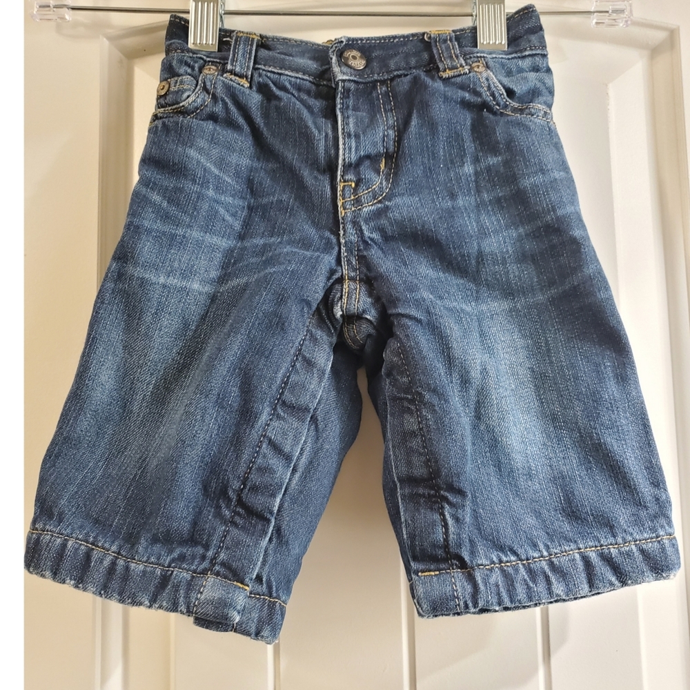 Baby Gap denim and gray fleece jeans